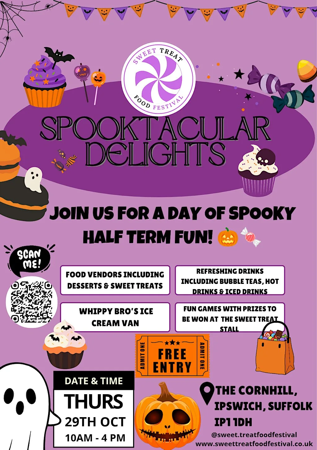 Sweet Treat Food Festival - Spooktacular Delights Halloween Event at The Cornhill