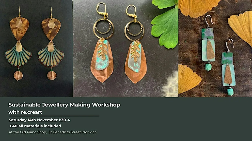 Sustainable Jewellery Making Workshop with re.creart at 19 St Benedicts St
