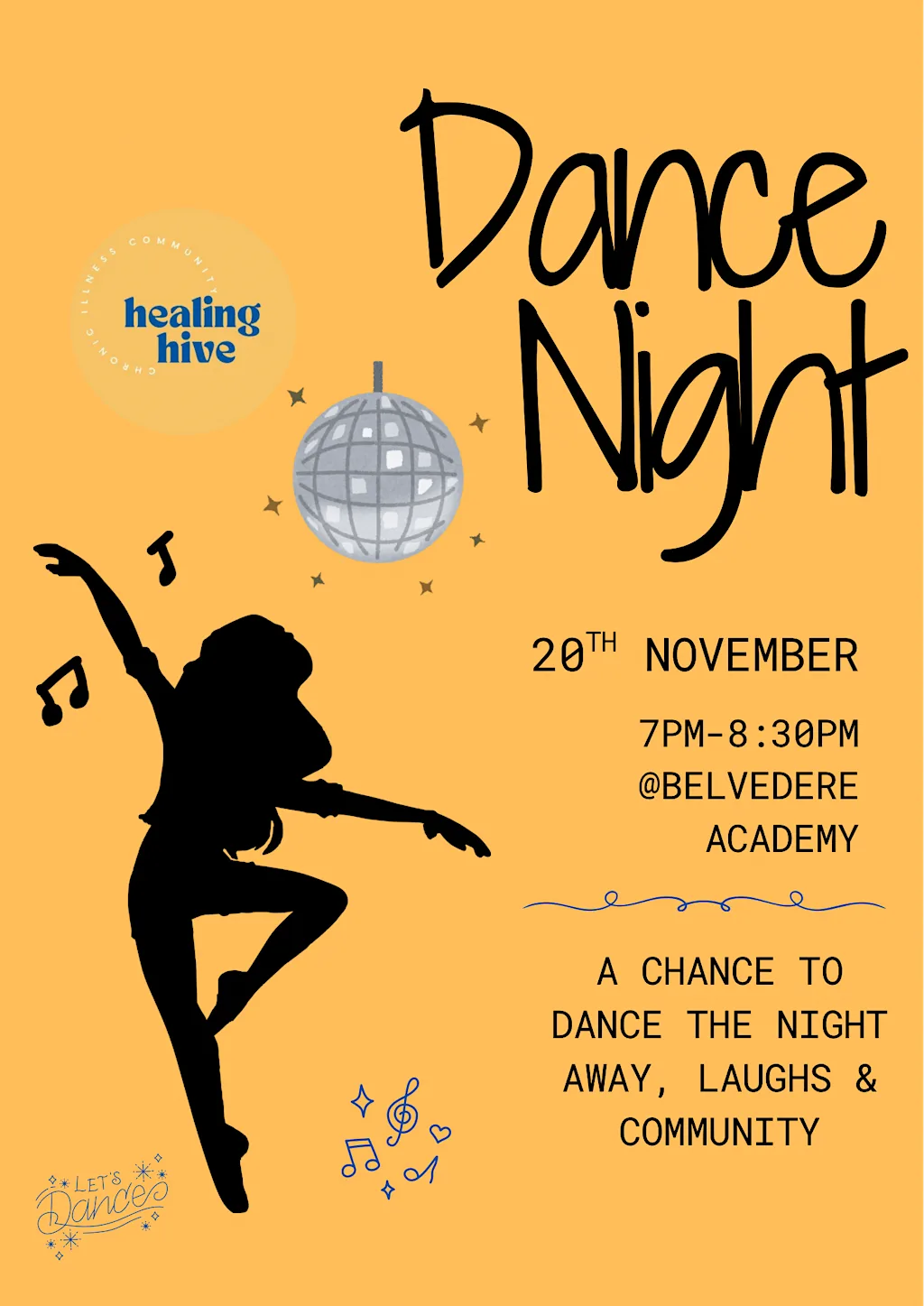 Healing Hive Dance Night at The Belvedere Academy