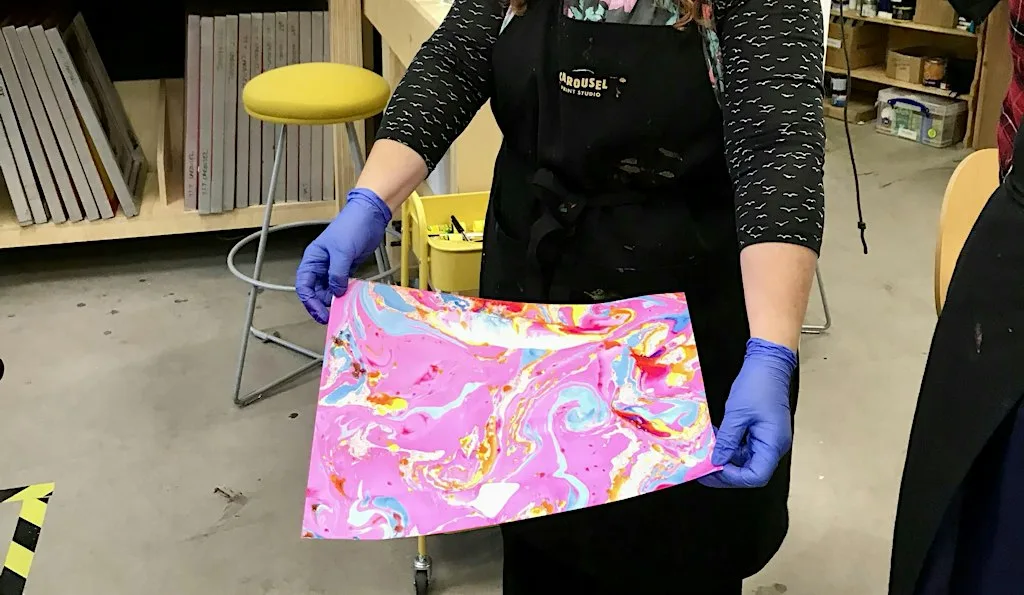 Making Decorative Papers at Carousel Print Studio, Exchange Place Studios
