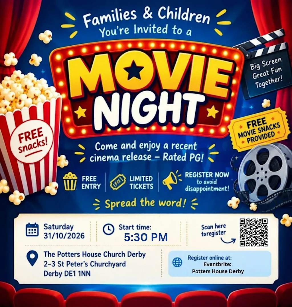 FREE Family Movie Night! | Recent Cinema Release | Rated PG at Potters House Church Derby