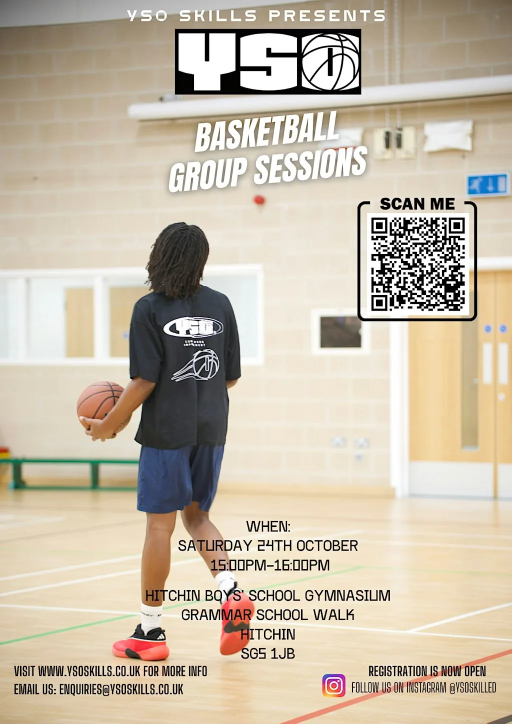 YSO Skills Basketball Group Session - Saturday 24th October at Hitchin Boys' School