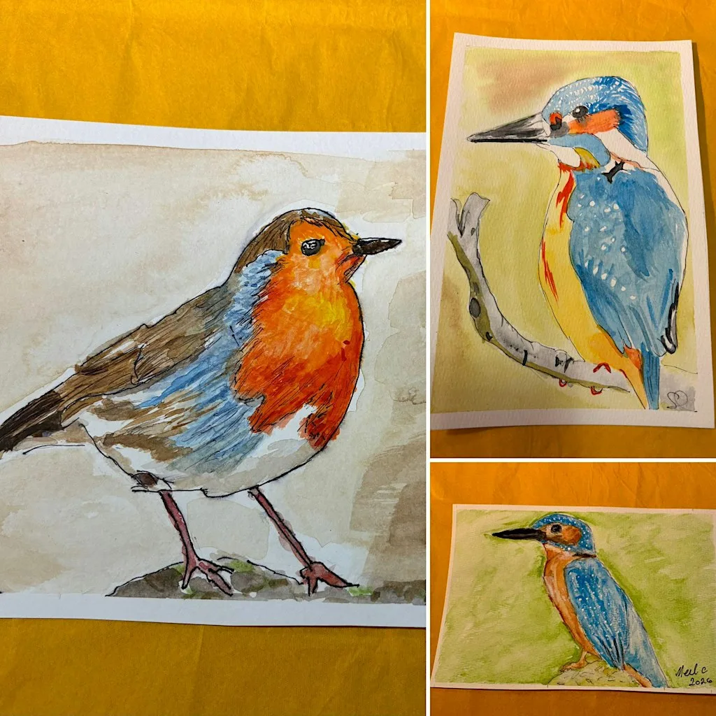 Paint a Bird in Watercolour and Ink Workshop at Bibelot