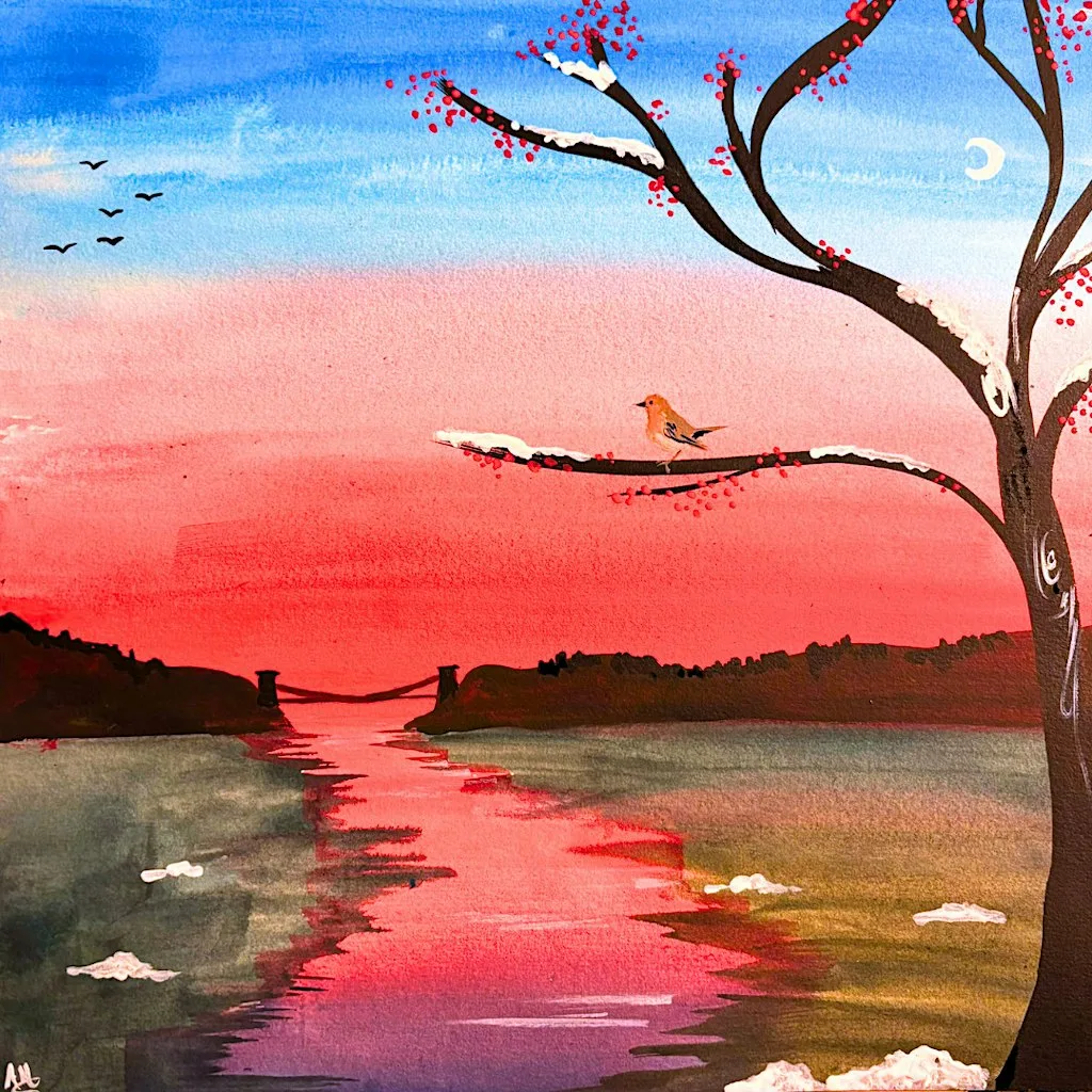 Sip & Paint at Chance & Counters Gloucester Rd, Bristol -"Red Robin"