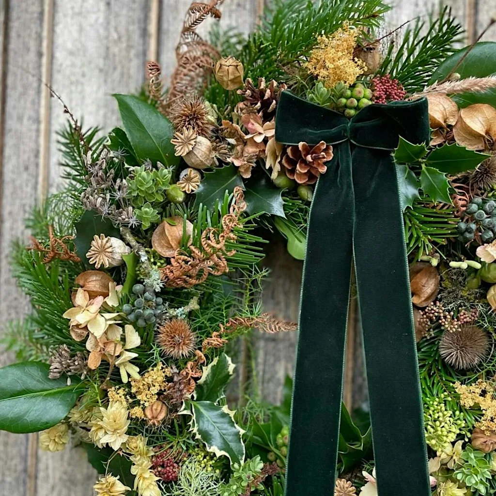 Christmas Wreath Making Workshop at Long Barn