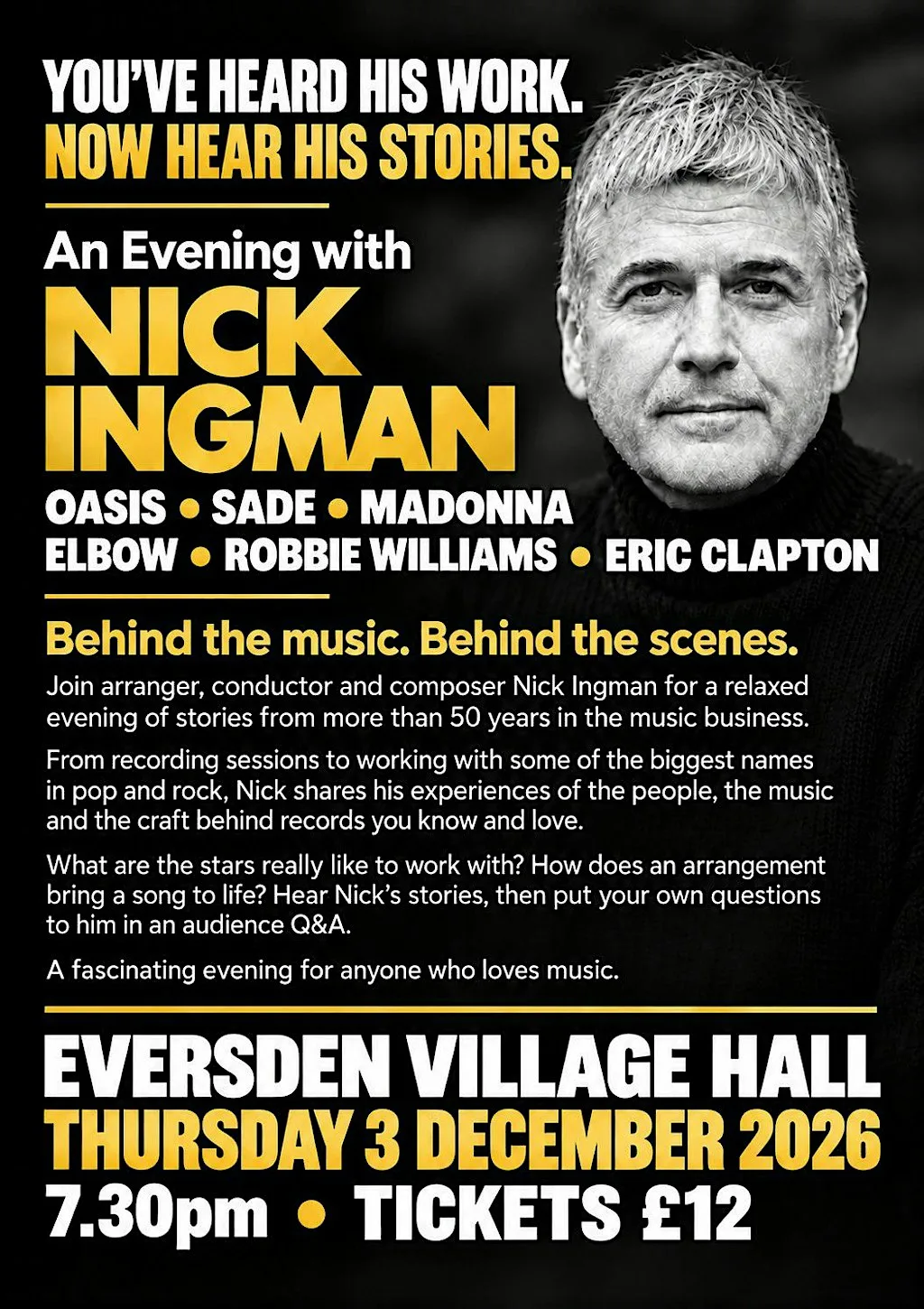 You've heard me but you haven't heard of me! at Eversden Village Hall