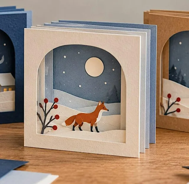 Winter Tunnel Book Workshop – Create a Layered Paper Scene at Spirals