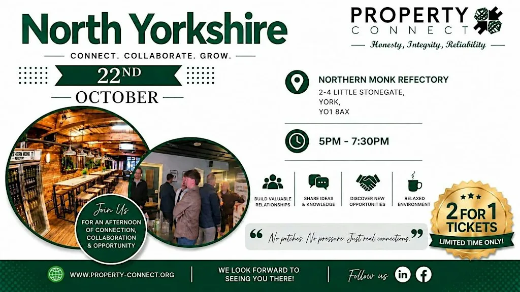 Property Connect York's Premier Networking Property Networking event at Northern Monk Refectory YORK