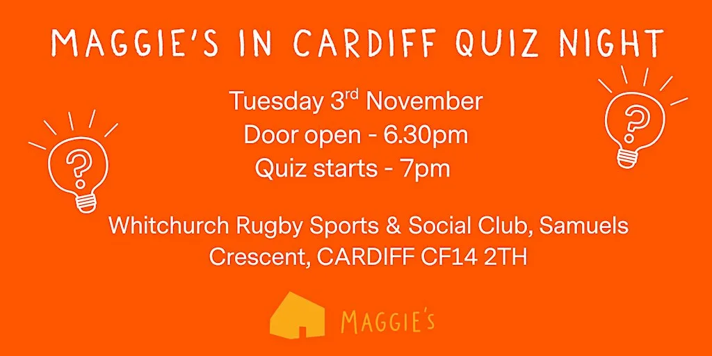 Maggie's Cardiff Quiz Night 2026 at Whitchurch Rugby Sports & Social Club