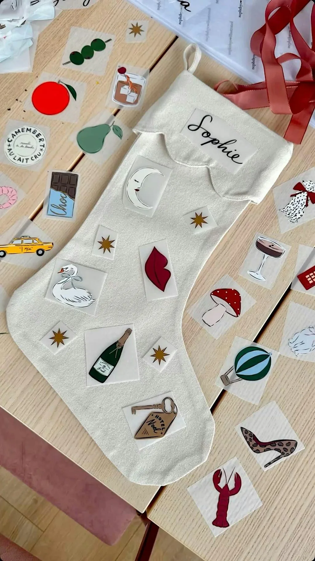 Paint & Patch a Christmas Stocking