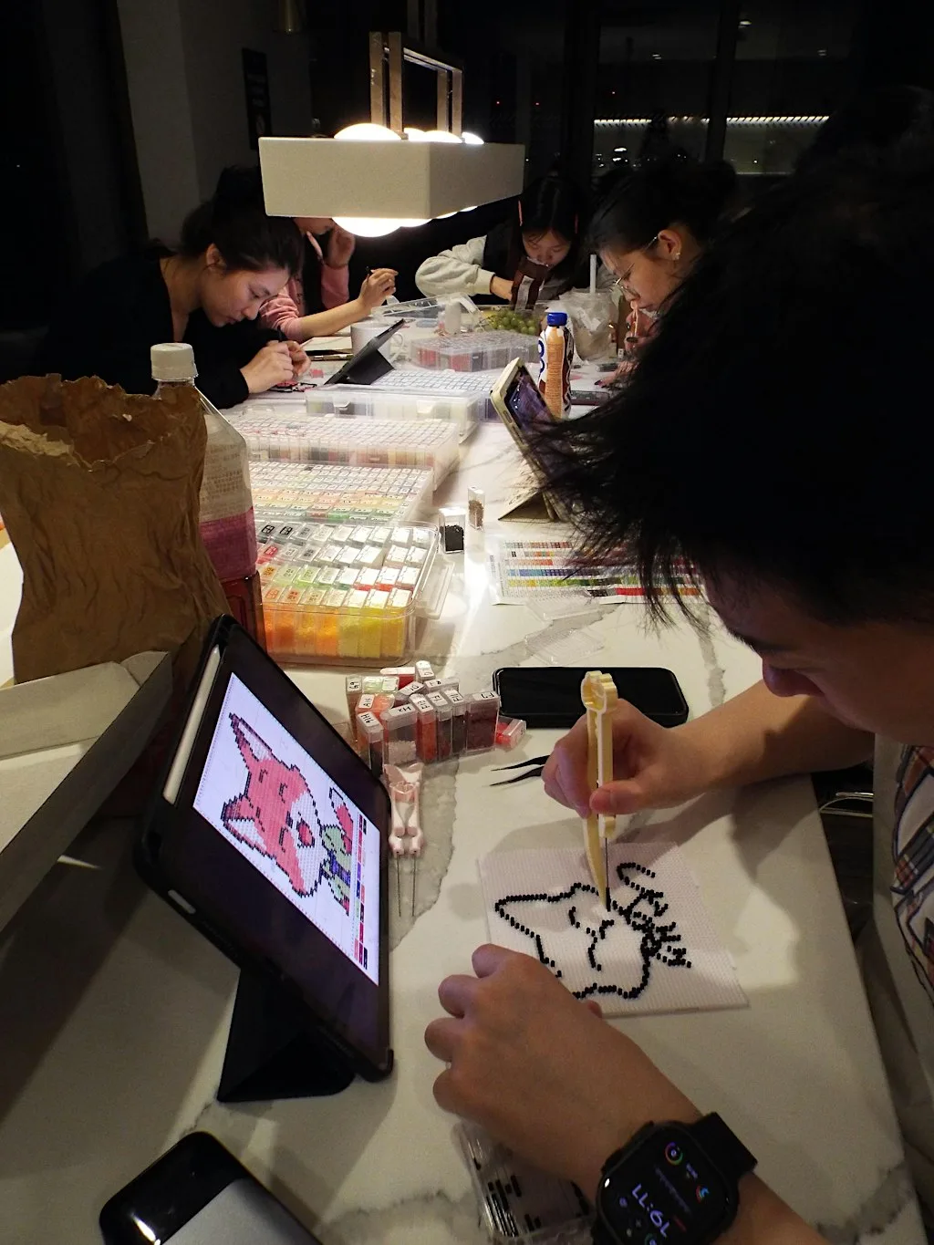Fuse Beads event with kitties
