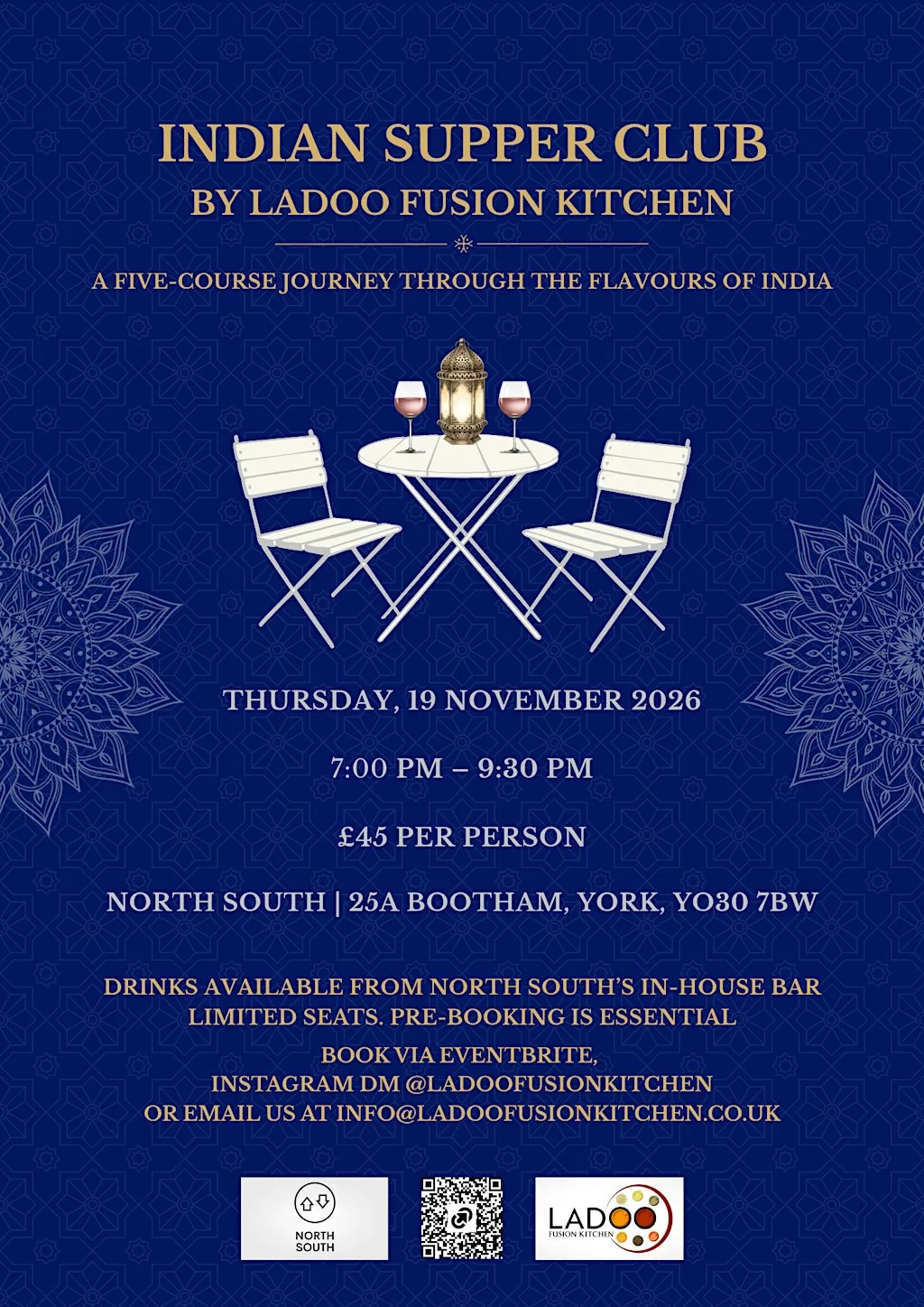 Indian Supper Club by Ladoo Fusion Kitchen at North South