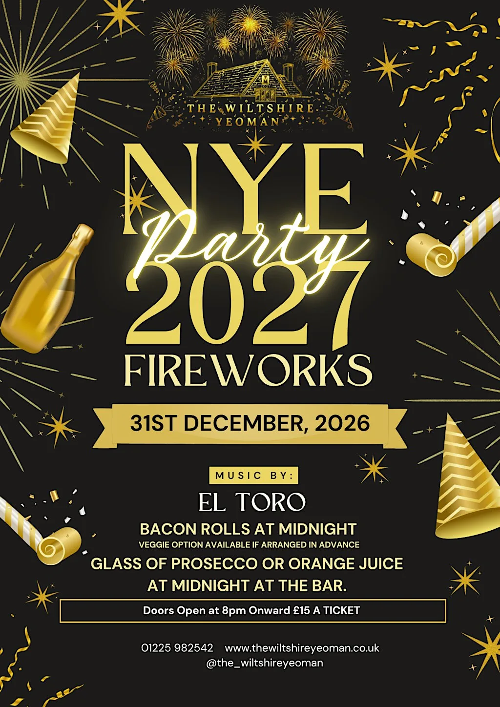 NYE 2027 at The Yeoman with EL Toro at The Wiltshire Yeoman