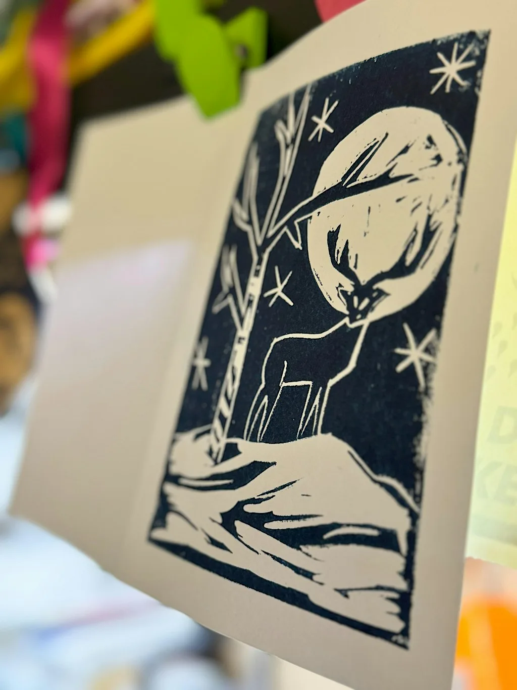 Linocut Christmas Cards Workshop at Mustard and Gray
