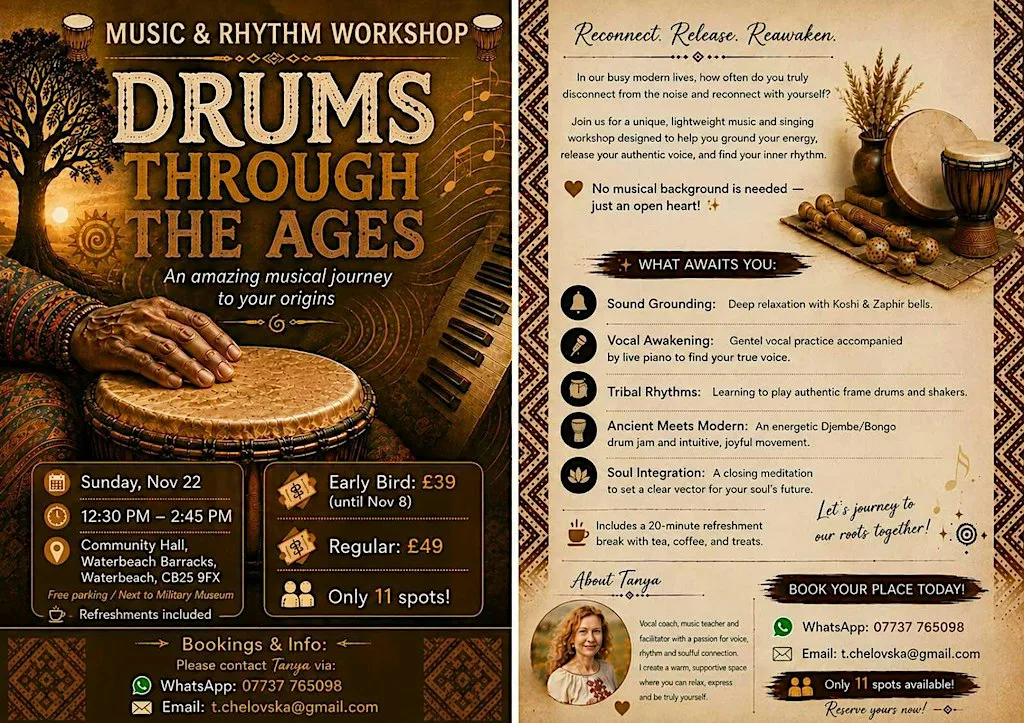 DRUMS THROUGH THE AGES: Music & Rhythm Workshop