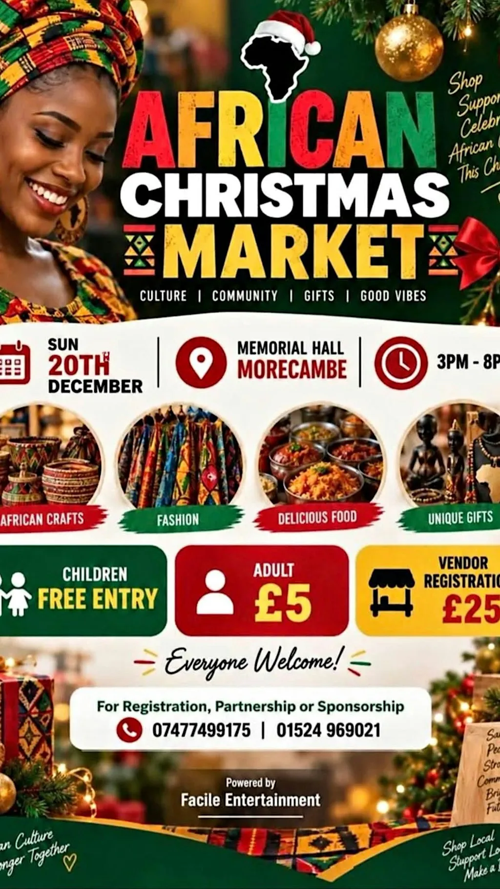 Africanican Christmas Market at Memorial Hall