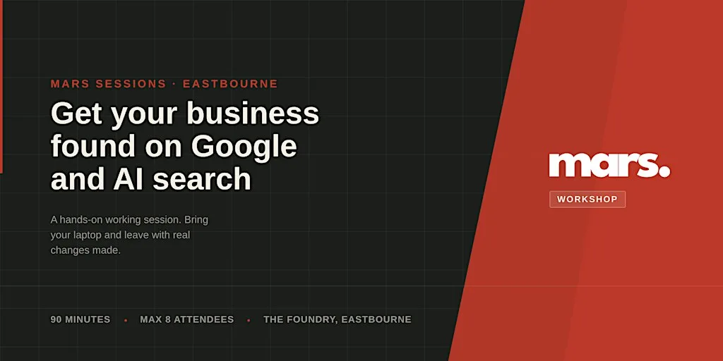 Get your business found on Google and AI search at The Foundry, The Beacon, Eastbourne
