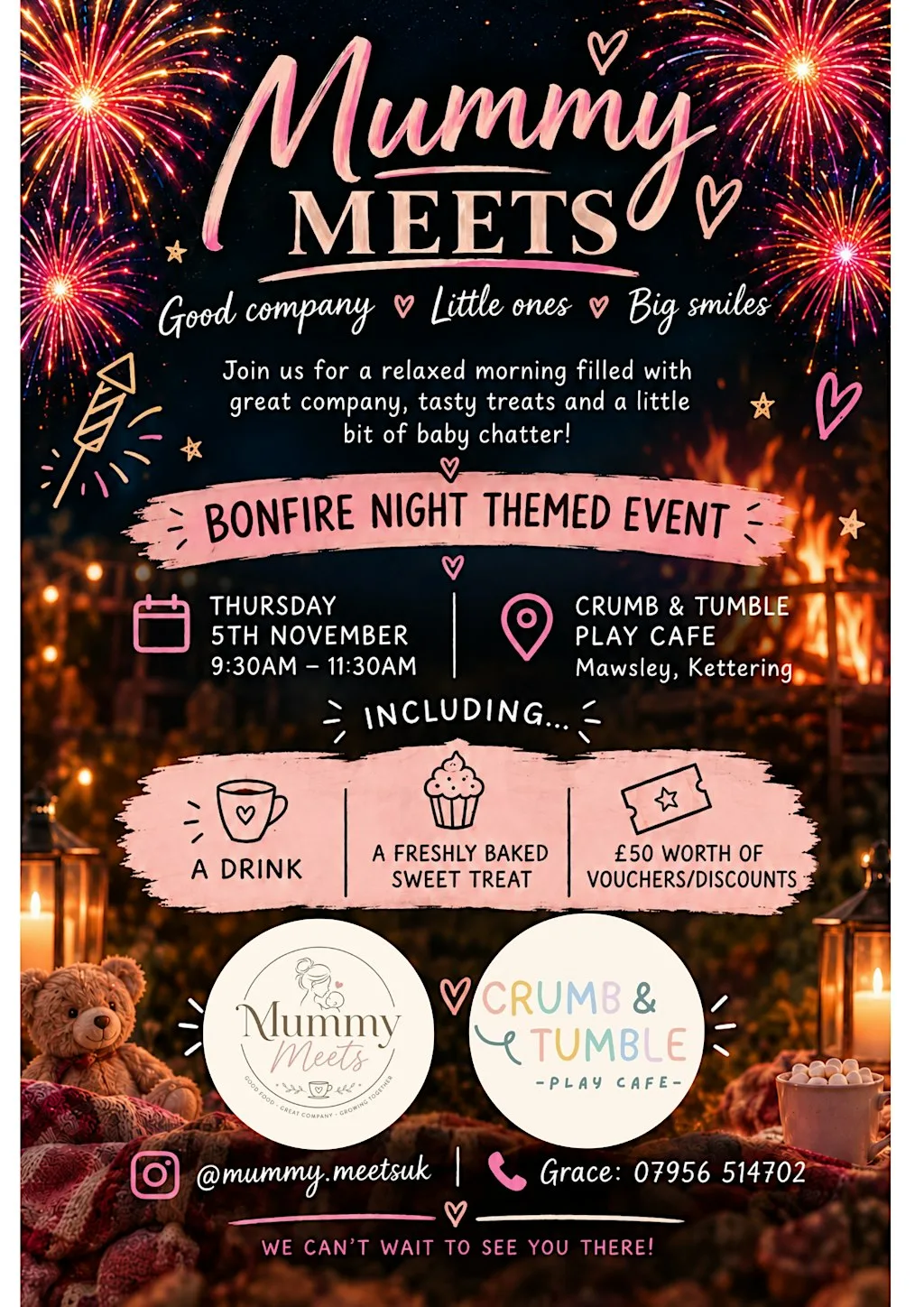 Mummy Meets x Crumb & Tumble Play Cafe Bonfire Themed Event at Crumb & Tumble Play Cafe