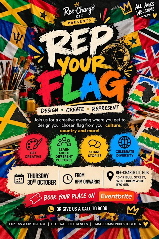 Rep Your Flag: Design, Create, Represent at Ree-Charge CIC