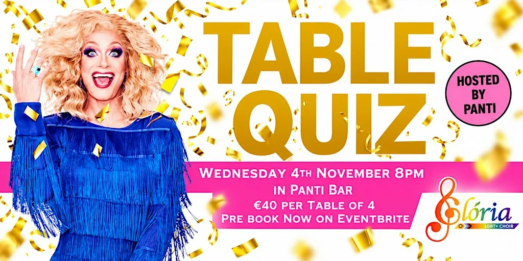 Gloria LGBT+ Choir Fundraising Table Quiz