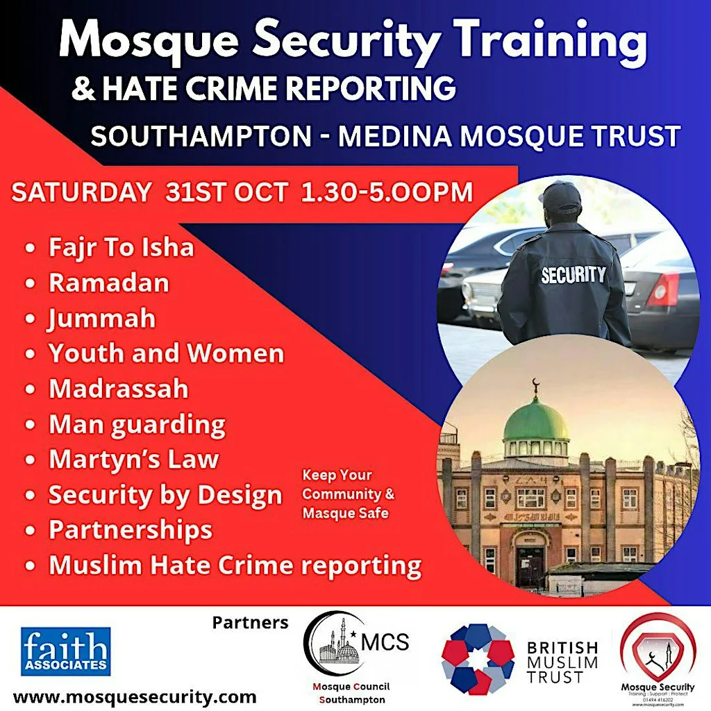 SOUTHAMPTON | Mosque Security & Muslim Hate Crime Reporting Training at Compton Walk
