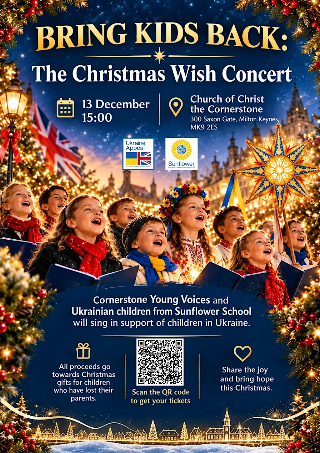 “BRING KIDS BACK: A Christmas Wish” Concert at Church of Christ the Cornerstone