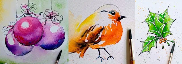 Illustrate your own Christmas Card Workshop - beginners welcome! at Tea by the Lock
