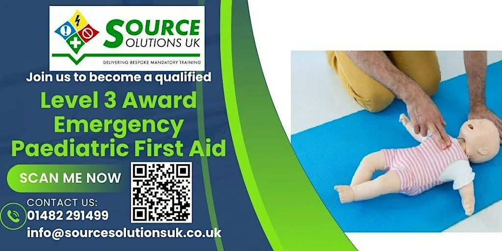 Level 3 Award in Emergency Paediatric First Aid - 1 Day - £108 at 433 Hedon Rd