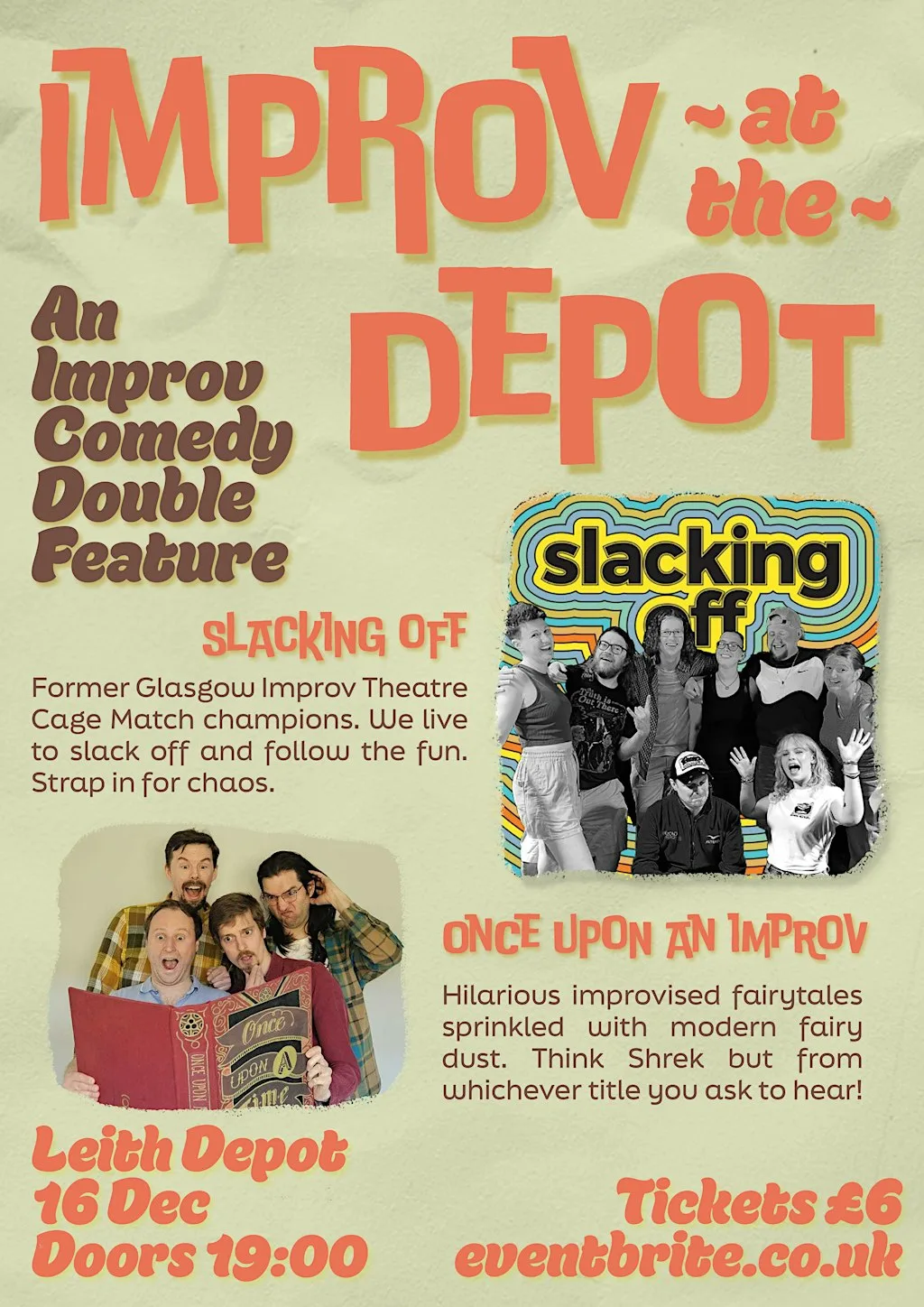 Improv At The Depot: An Improv Comedy Double Feature