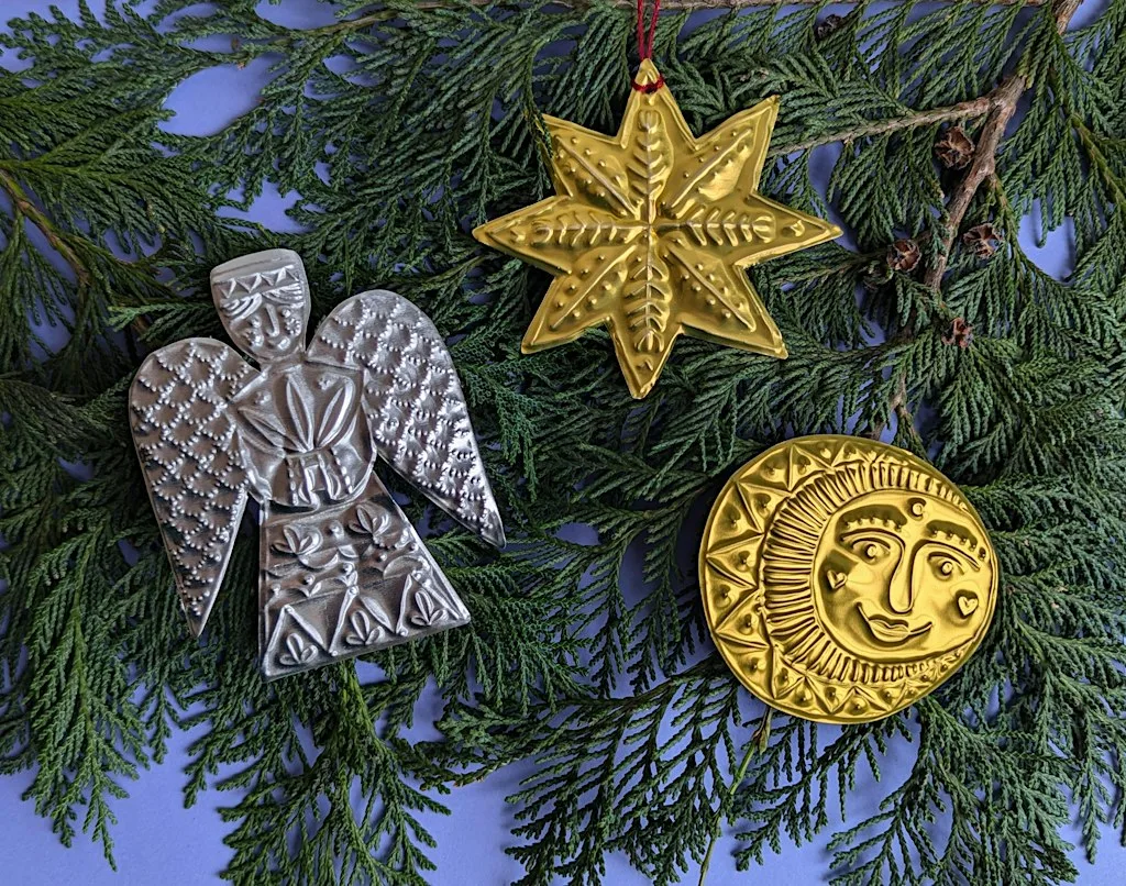 Embossed Christmas Decorations at The Drapers Arms