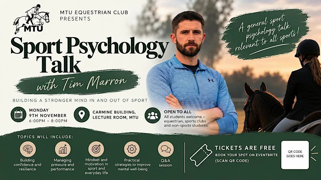 Sport Psychology Talk with Tim Marron | MTU Cork 9/Nov/2026