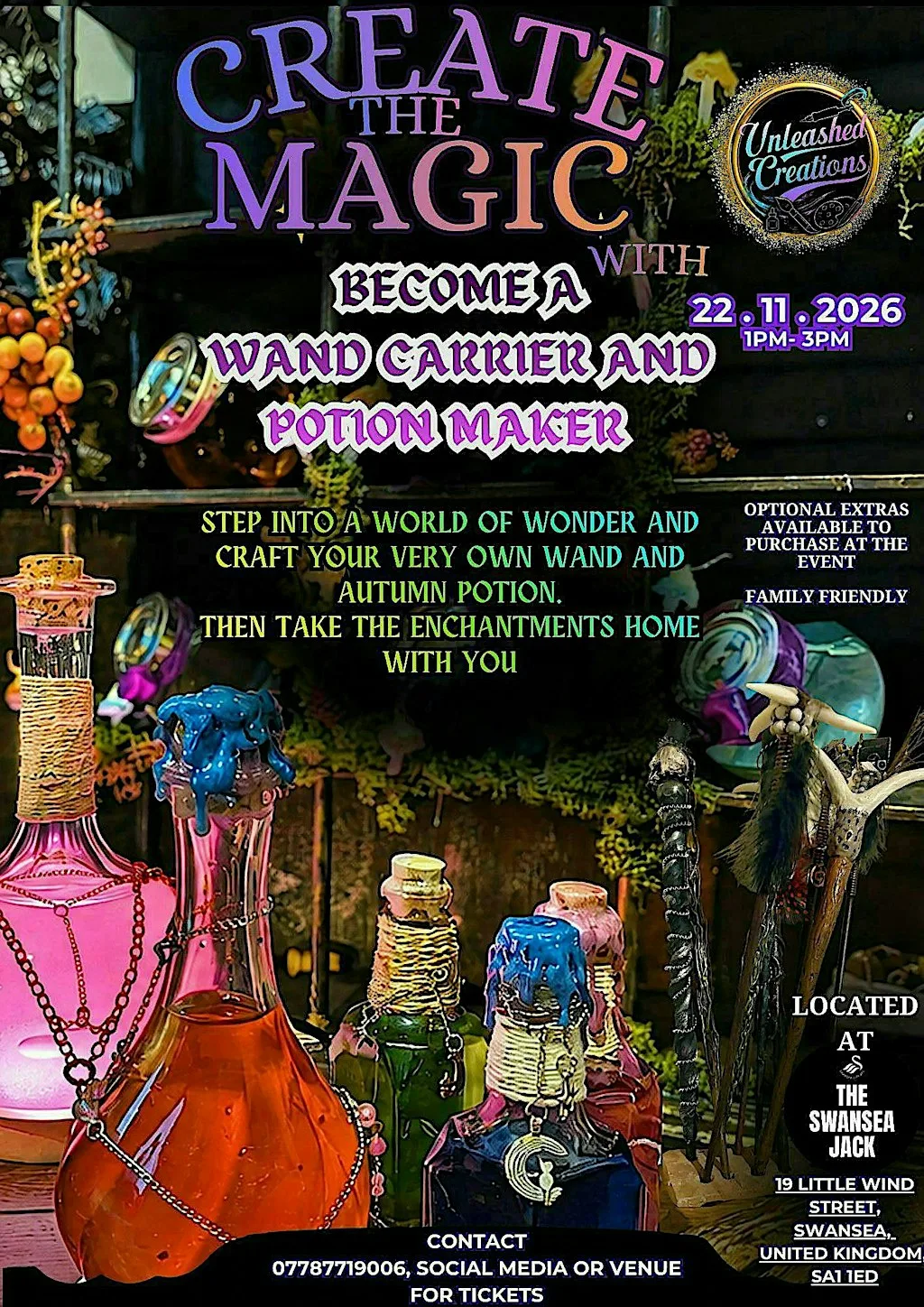 Create The Magic. wand a potion bottle making