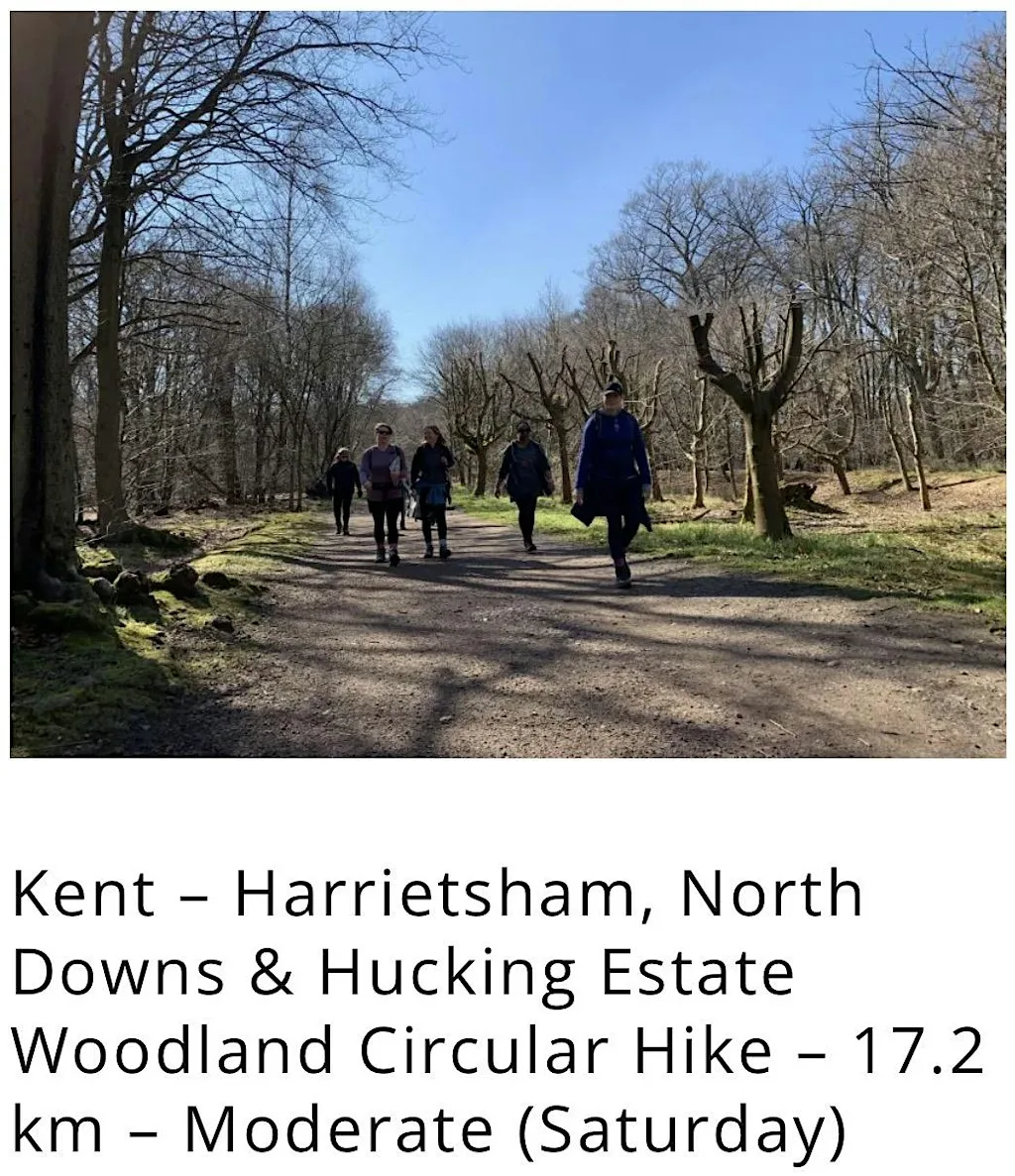 Kent Guided Group Hike for Women – Harrietsham, North Downs & Hucking 17.5 at Car Park Harrietsham Station | APCOA