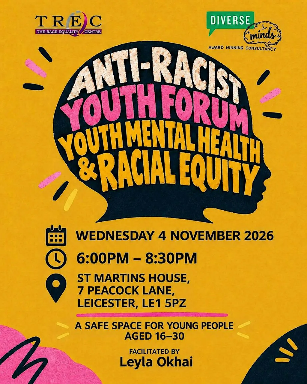 Young People, Mental Health and Racial Equity at St Martin's House Conference Centre - Community Rooms