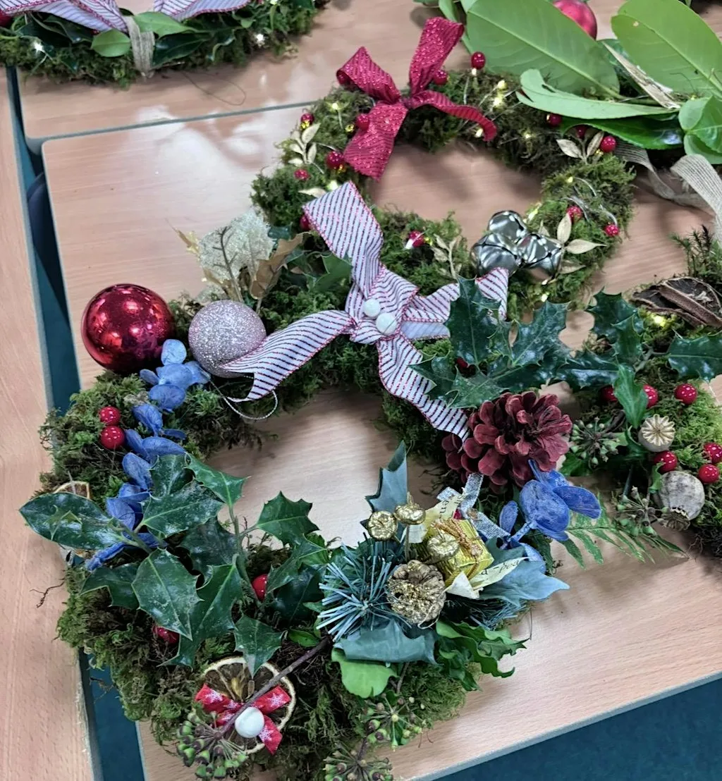 Festive Wreath Making at People Speak Up, Llanelli