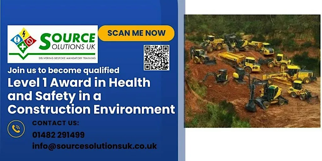1 Day Level 1 Health & Safety in a Construction Environment - £144 at 433 Hedon Rd