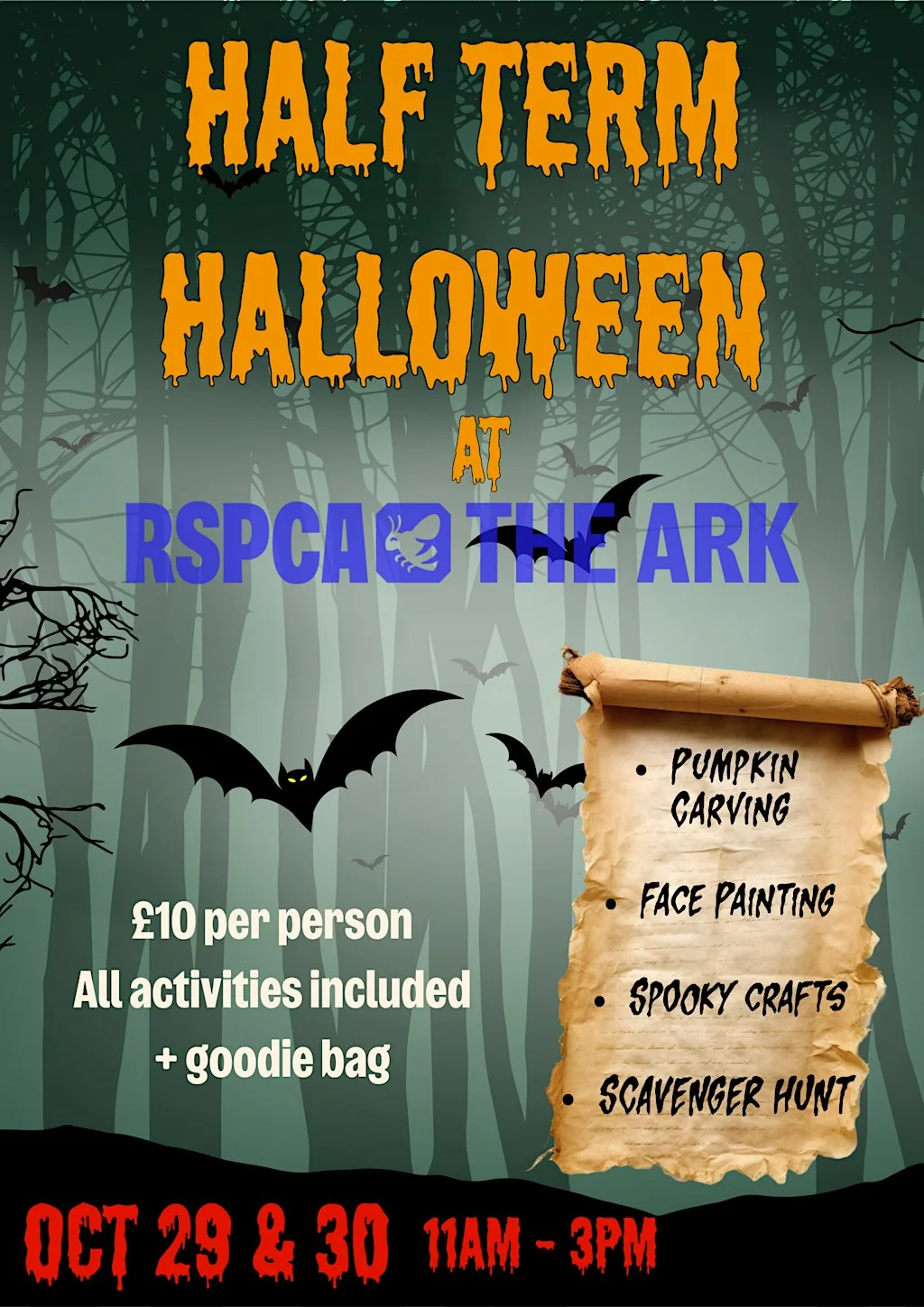 Half Term Halloween - The Ark at RSPCA Solent Branch CIO