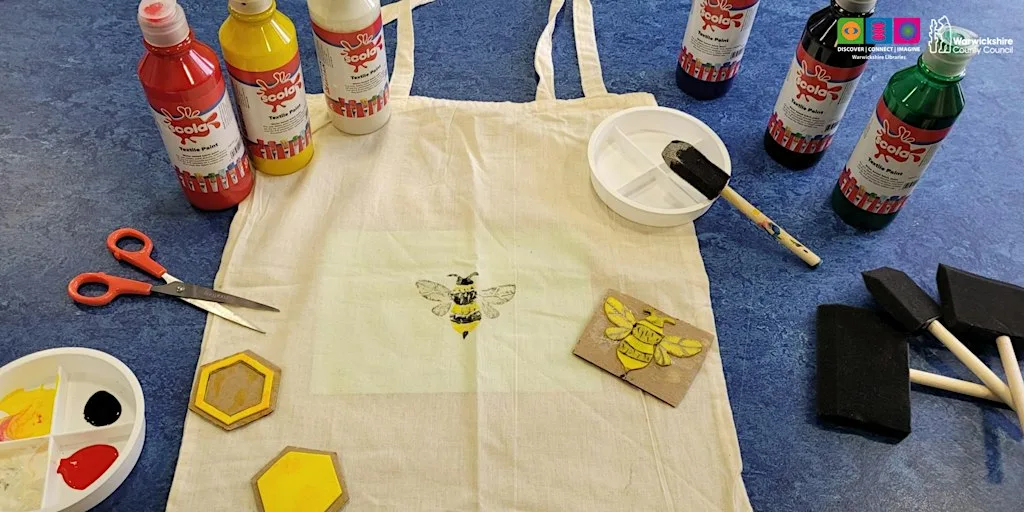 Craft Workshop for Adults: Stamp Your Own Tote Bag at Wolston Library & Information Centre