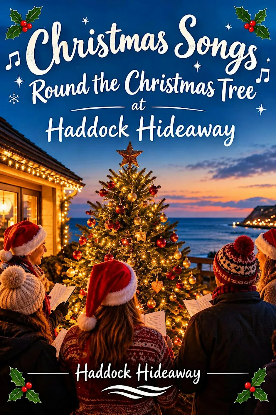 Christmas Songs round the Christmas Tree at Haddock Hideaway at Haddock Hideaway