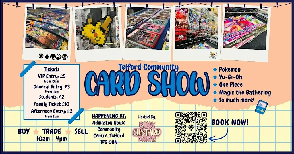 Telford Community Card Show! Powered by Pink Custard Events at Admaston House Community Centre