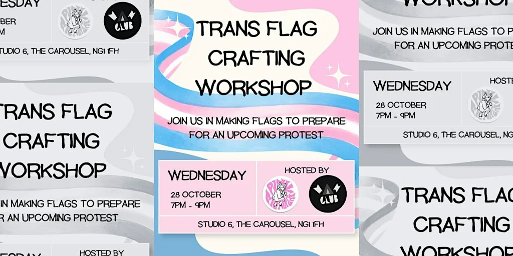 Trans Flag Crafting Workshop at The Carousel