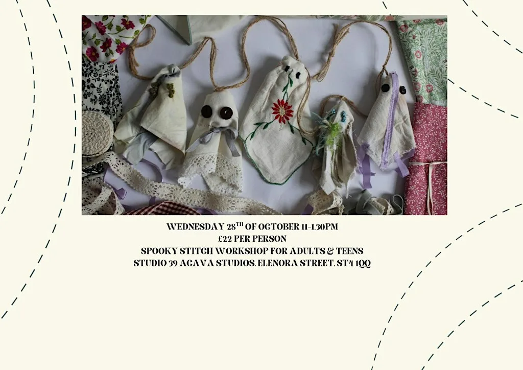 Spooky Stitch Workshop at Studio 39, ACAVA SPODE WORK studios