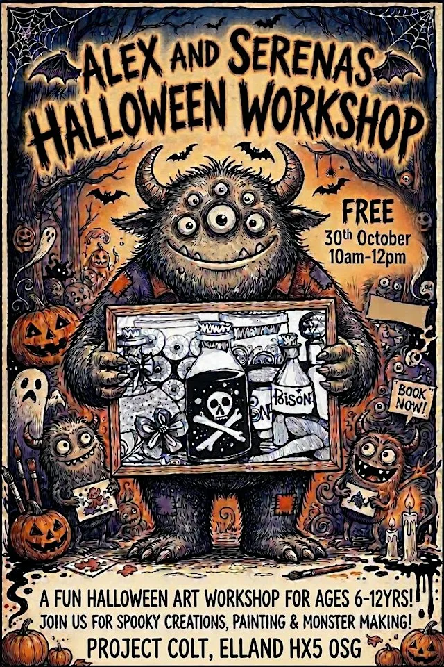 Alex and Serenas Halloween Art Workshop at Project Colt