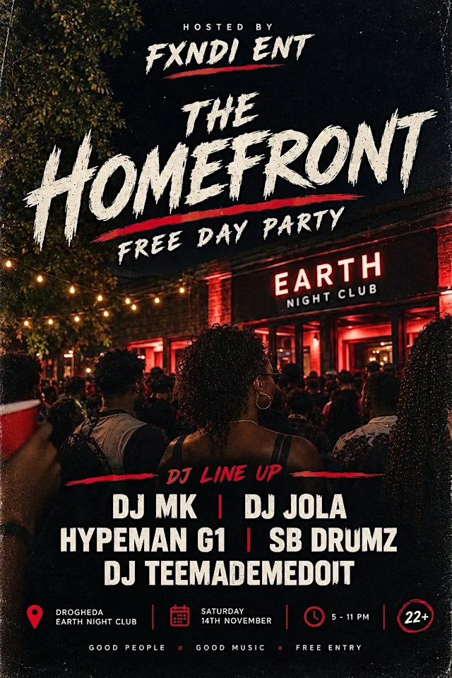 The Homefront Free day party at Earth Nightclub Drogheda