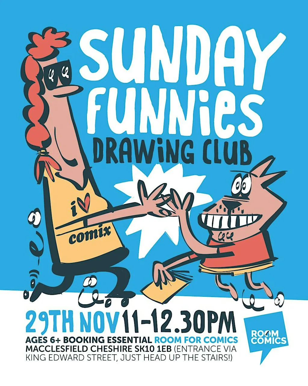 Sunday FUNNIES! Cartoon Art Club (6+)