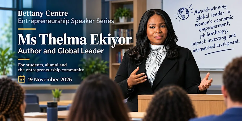 Bettany Centre for Entrepreneurship Speaker Series -Ms Thelma Ekiyor at CMRI Building 38, Cranfield University