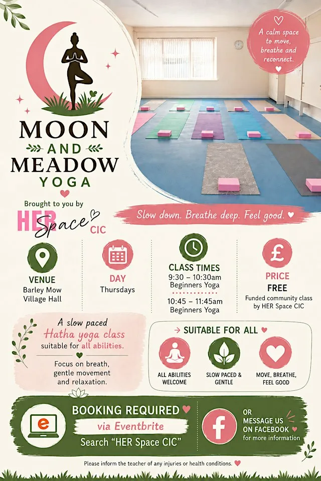 Beginners Yoga at Barley Mow Village Hall at Barley Mow Village Hall