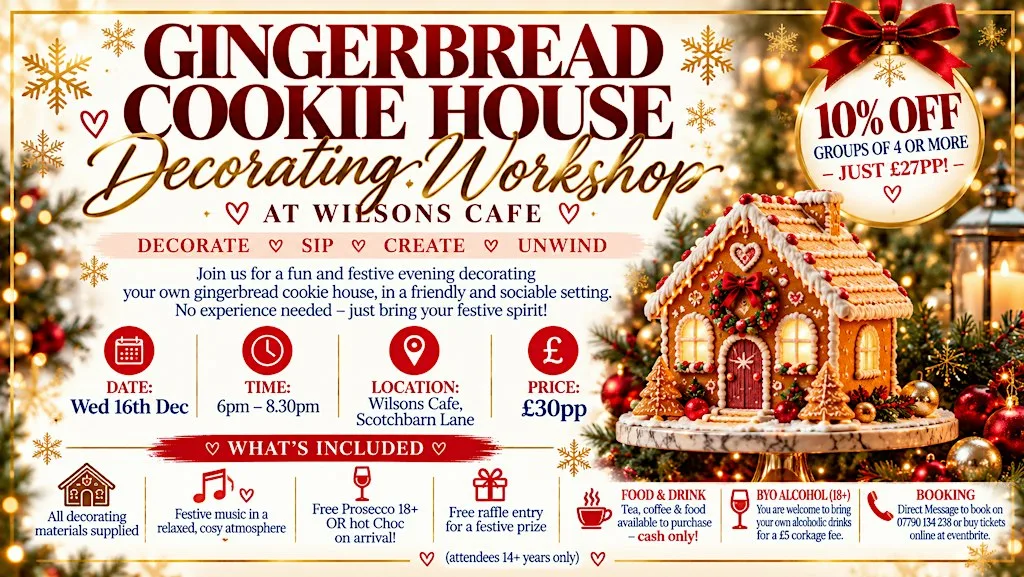 Gingerbread Cookie House Decorating Workshop at Wilson's Cafe