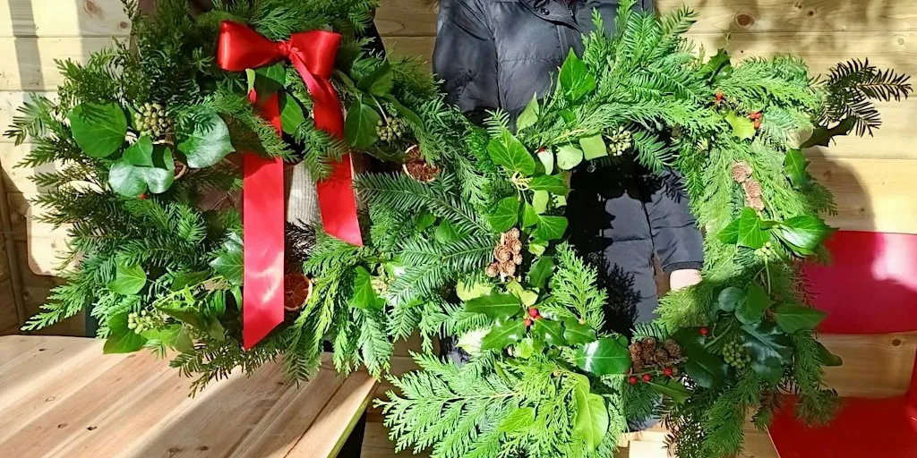 Festive Wreaths at Kingfisher Barn at Kingfisher Barn, Stour Valley Nature Reserve