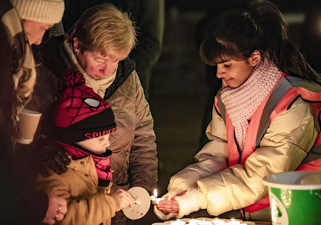 Light Up A Life - lights switch on at St Catherine's Hospice